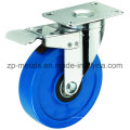 3inch Medium Sized Biaxial Blau PVC Caster Räder mit Bremse